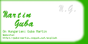 martin guba business card